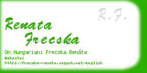 renata frecska business card