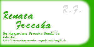 renata frecska business card